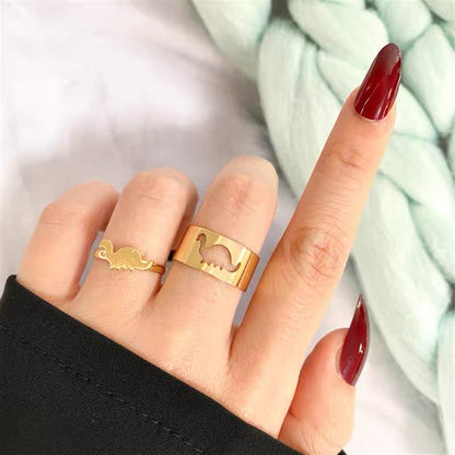 Minimalist Dinosaur Ring Set