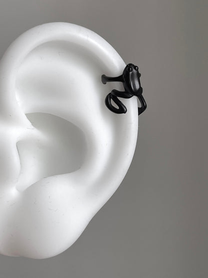 Green Frog Cuff Earrings