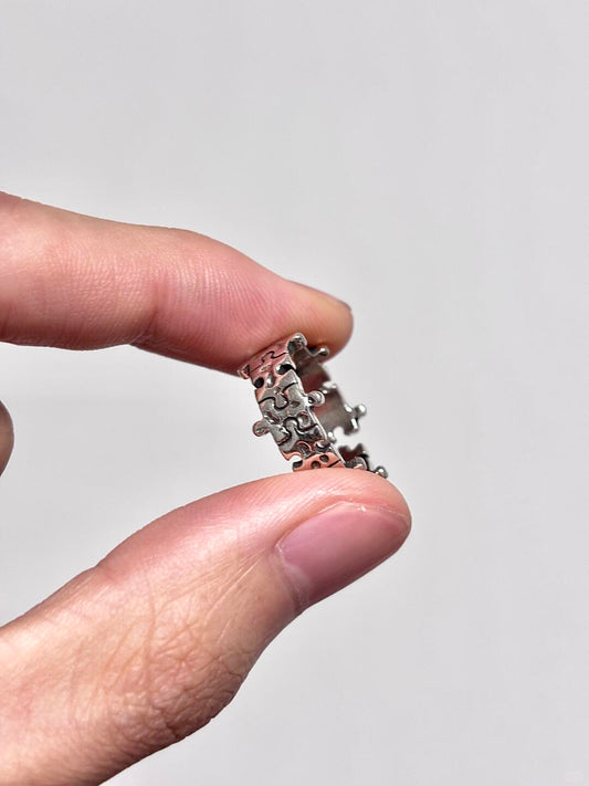 Silver-Toned Connection Ring