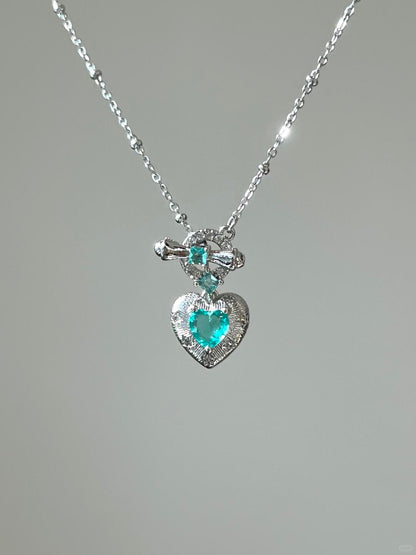 Sparkling Love Knot Necklace