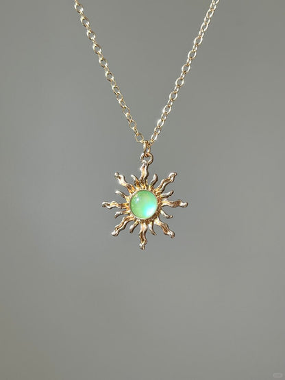 Golden Solstice Charm Necklace