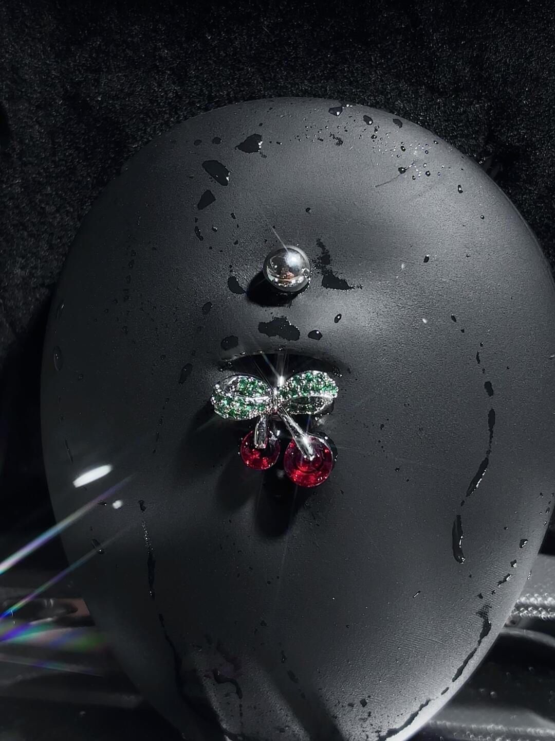 Sparkle Cherry Belly Ring
