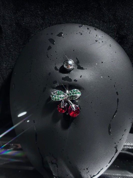 Sparkle Cherry Belly Ring