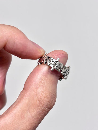 Silver-Toned Connection Ring