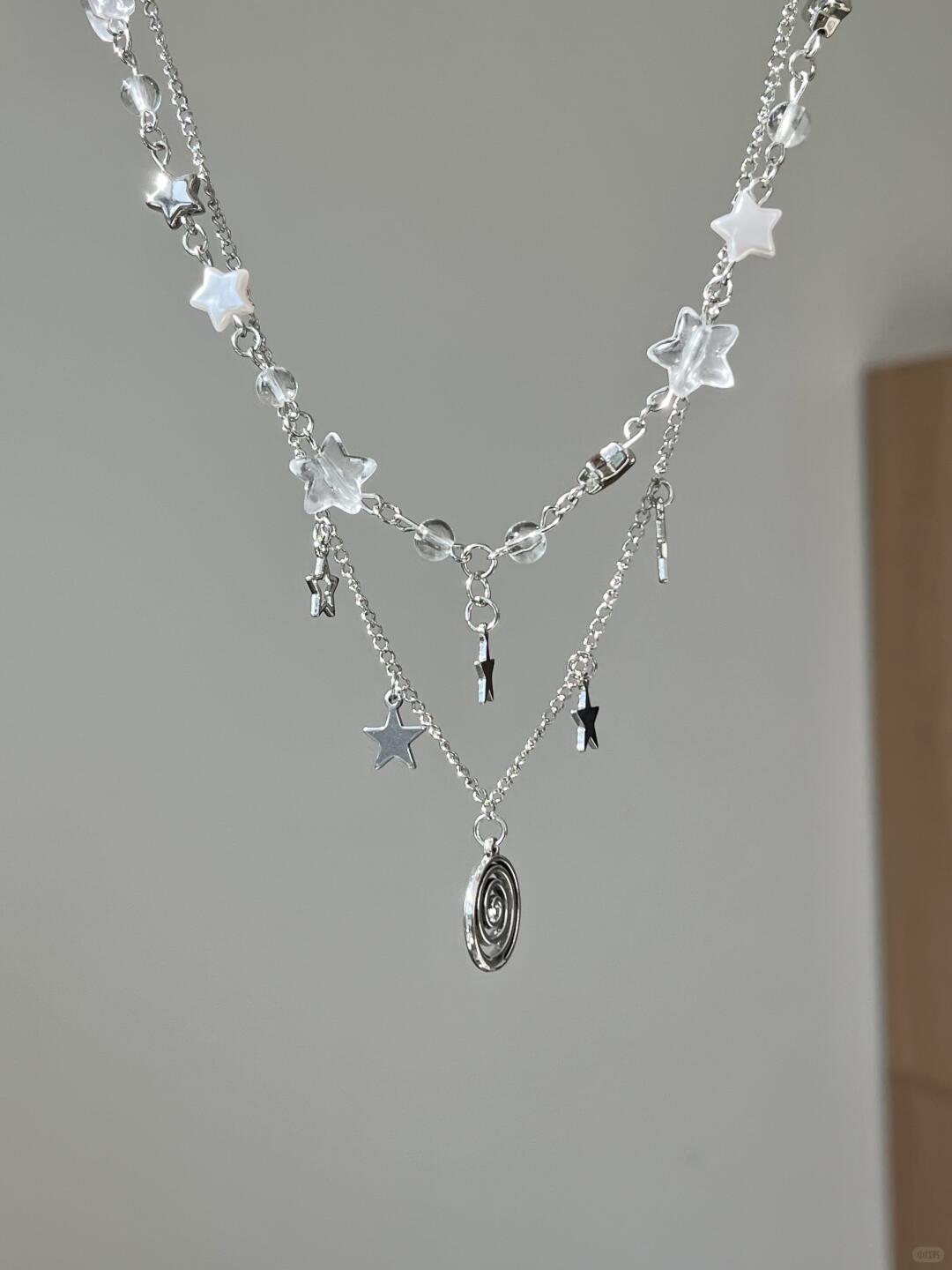 Silver Star Layered Necklace