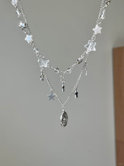 Silver Star Layered Necklace