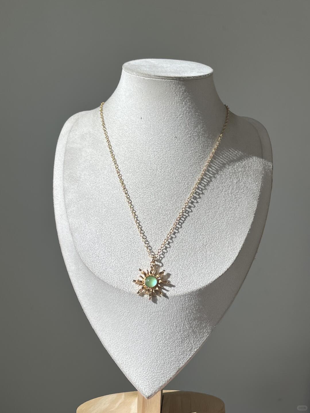 Golden Solstice Charm Necklace