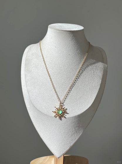 Golden Solstice Charm Necklace