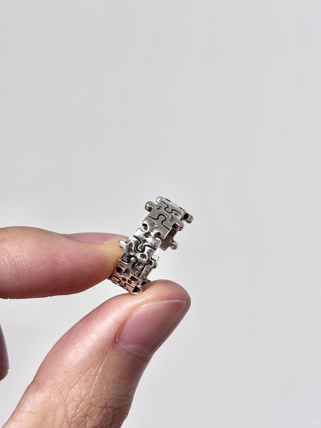 Silver-Toned Connection Ring