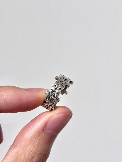 Silver-Toned Connection Ring