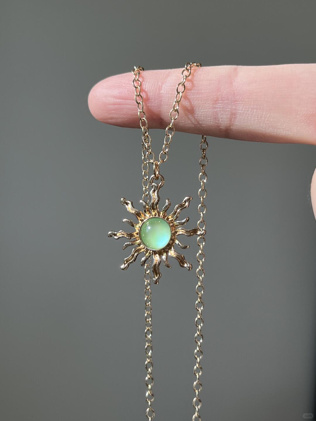 Golden Solstice Charm Necklace