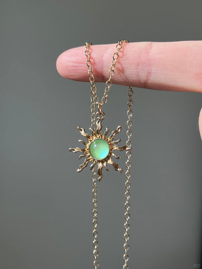 Golden Solstice Charm Necklace