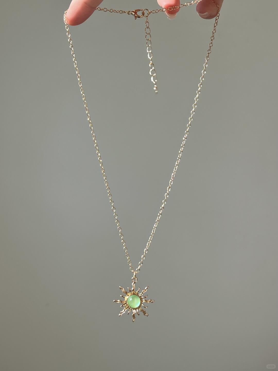 Golden Solstice Charm Necklace