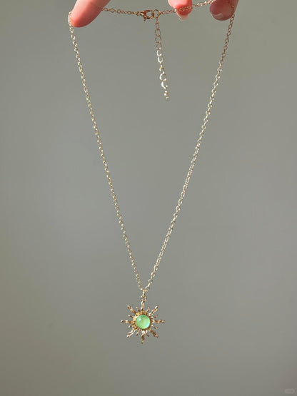 Golden Solstice Charm Necklace