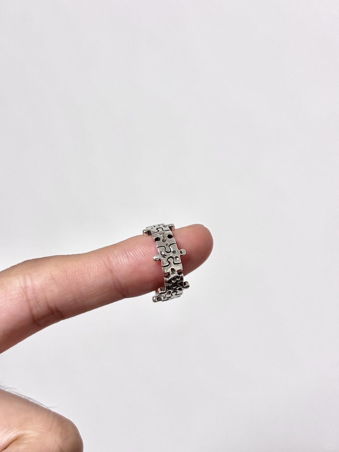 Silver-Toned Connection Ring