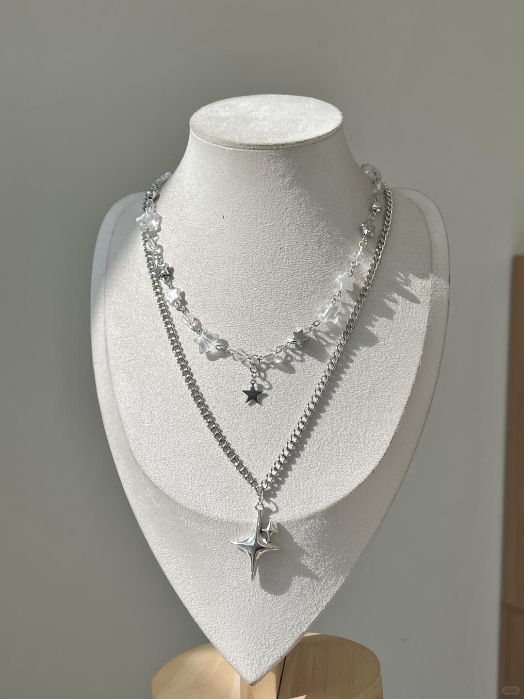 Silver Star Layered Necklace