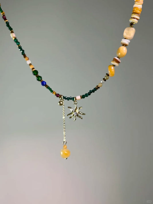 Bohemian Sunrise Beaded Necklace