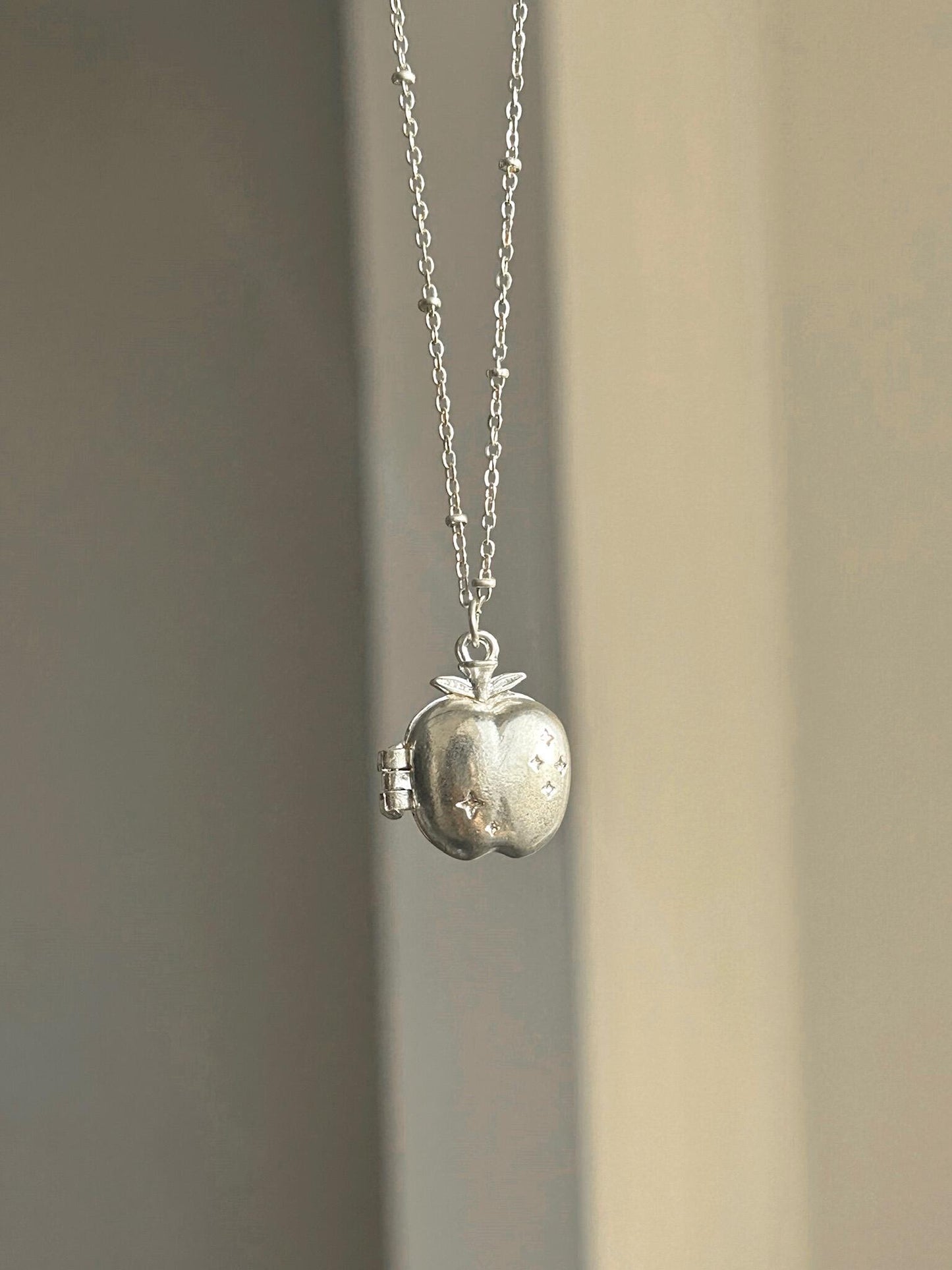 Secret Heart Apple Locket Necklace