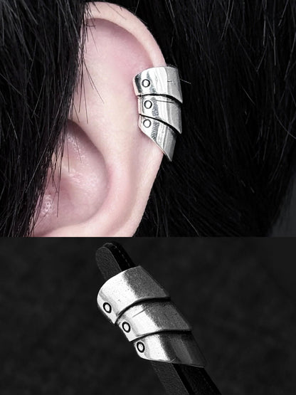 Knight Armor Helix Cuff Earrings