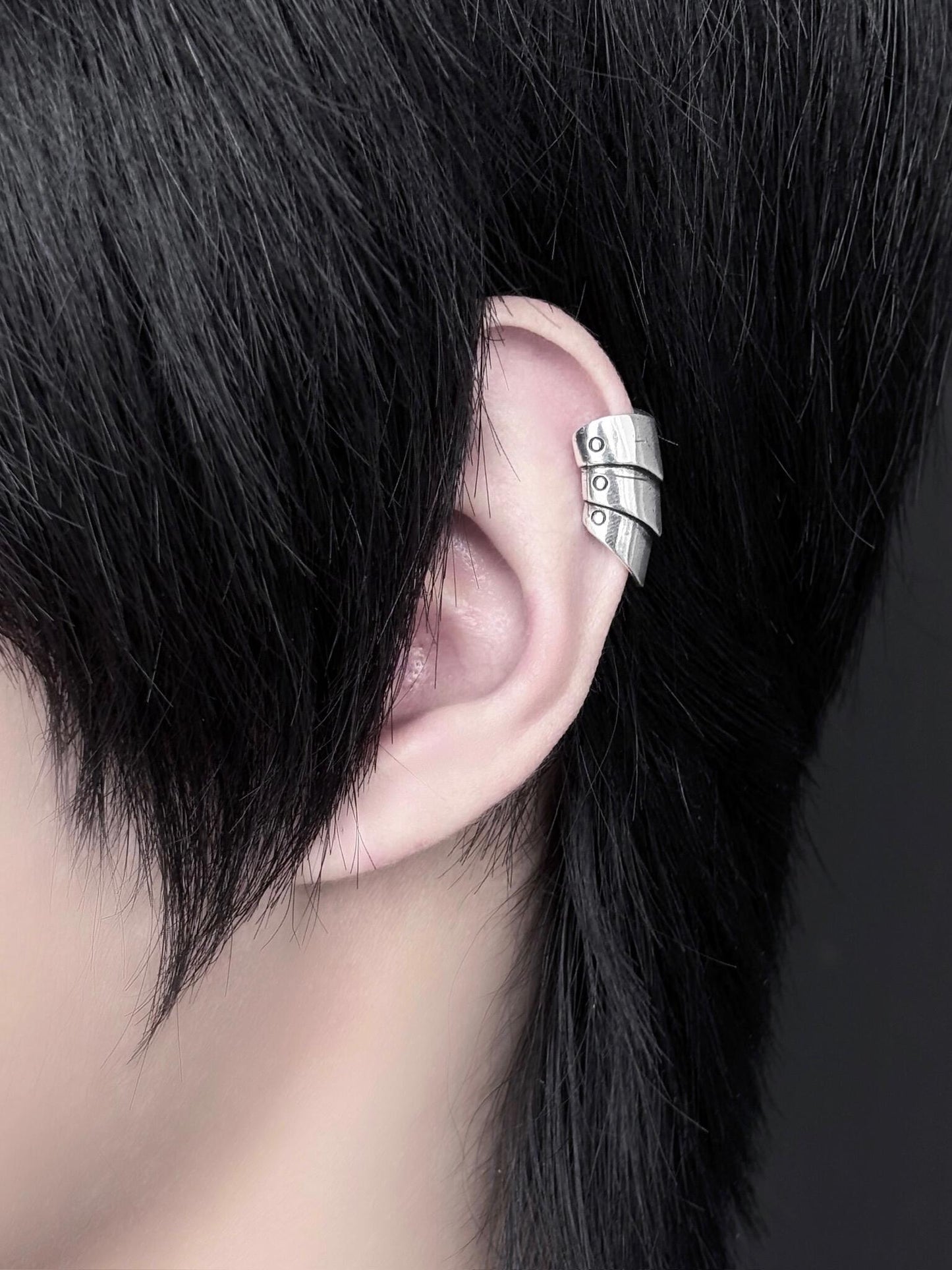 Knight Armor Helix Cuff Earrings