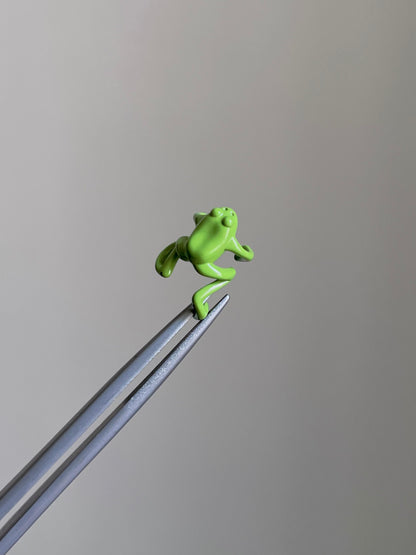 Green Frog Cuff Earrings