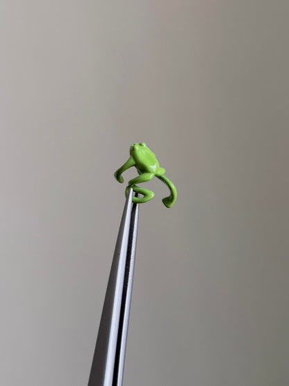 Green Frog Cuff Earrings