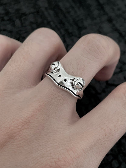 Lily Pad Frog Ring