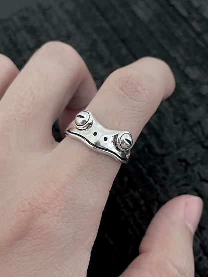 Lily Pad Frog Ring