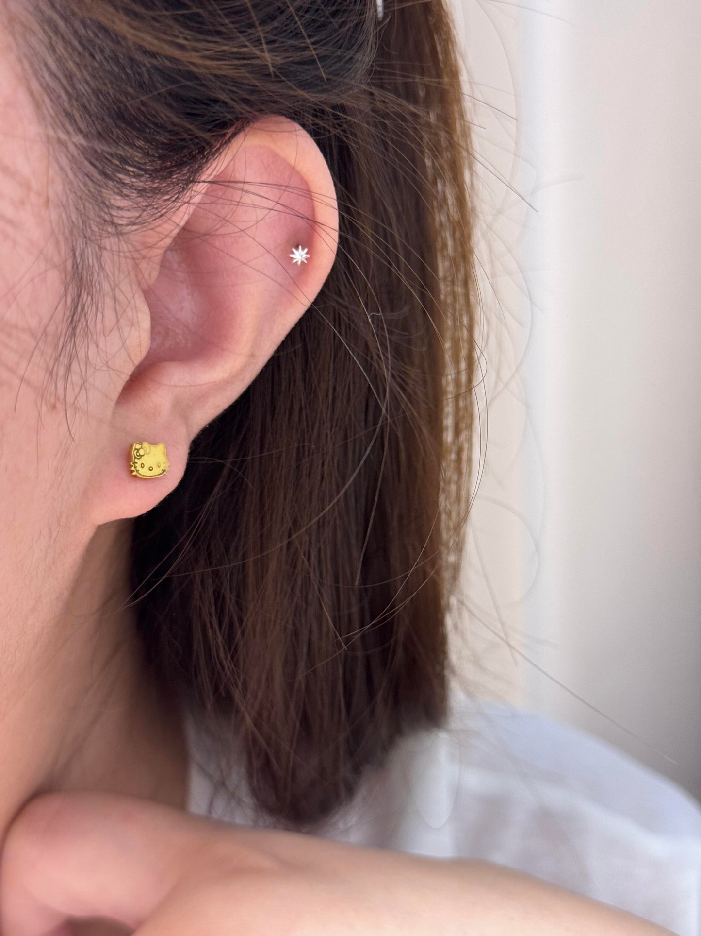 Cute Cat Charm Stud Set
