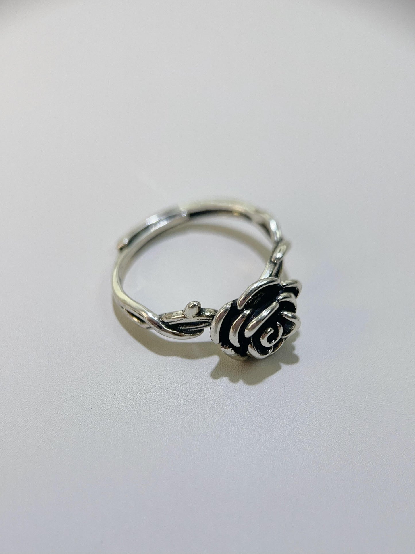 Antique Silver Rose Ring