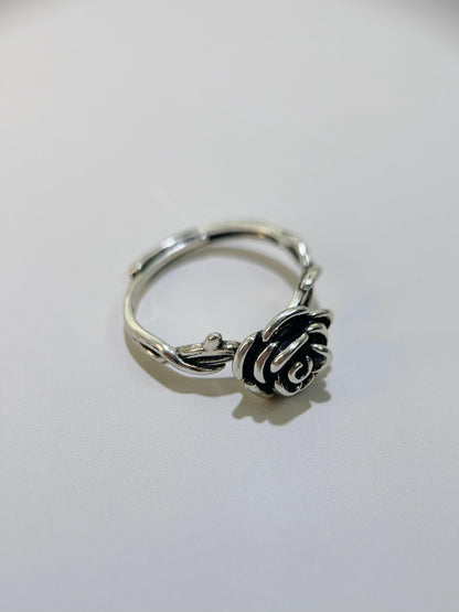 Antique Silver Rose Ring