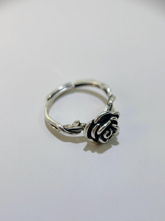 Antique Silver Rose Ring
