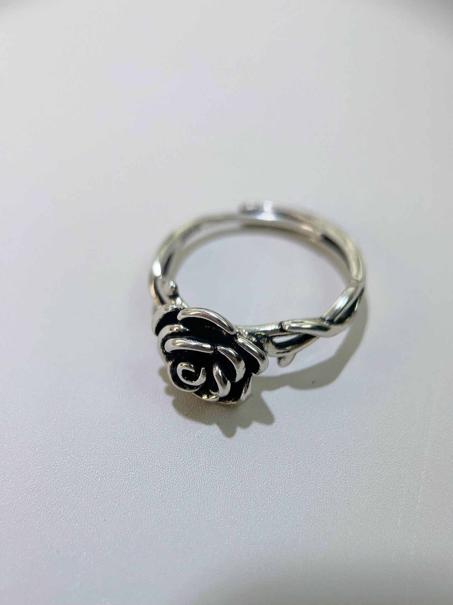 Antique Silver Rose Ring