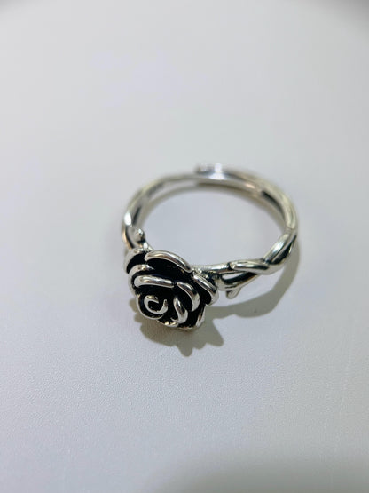 Antique Silver Rose Ring