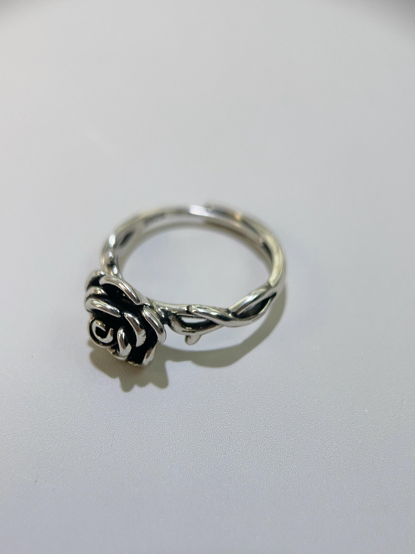 Antique Silver Rose Ring