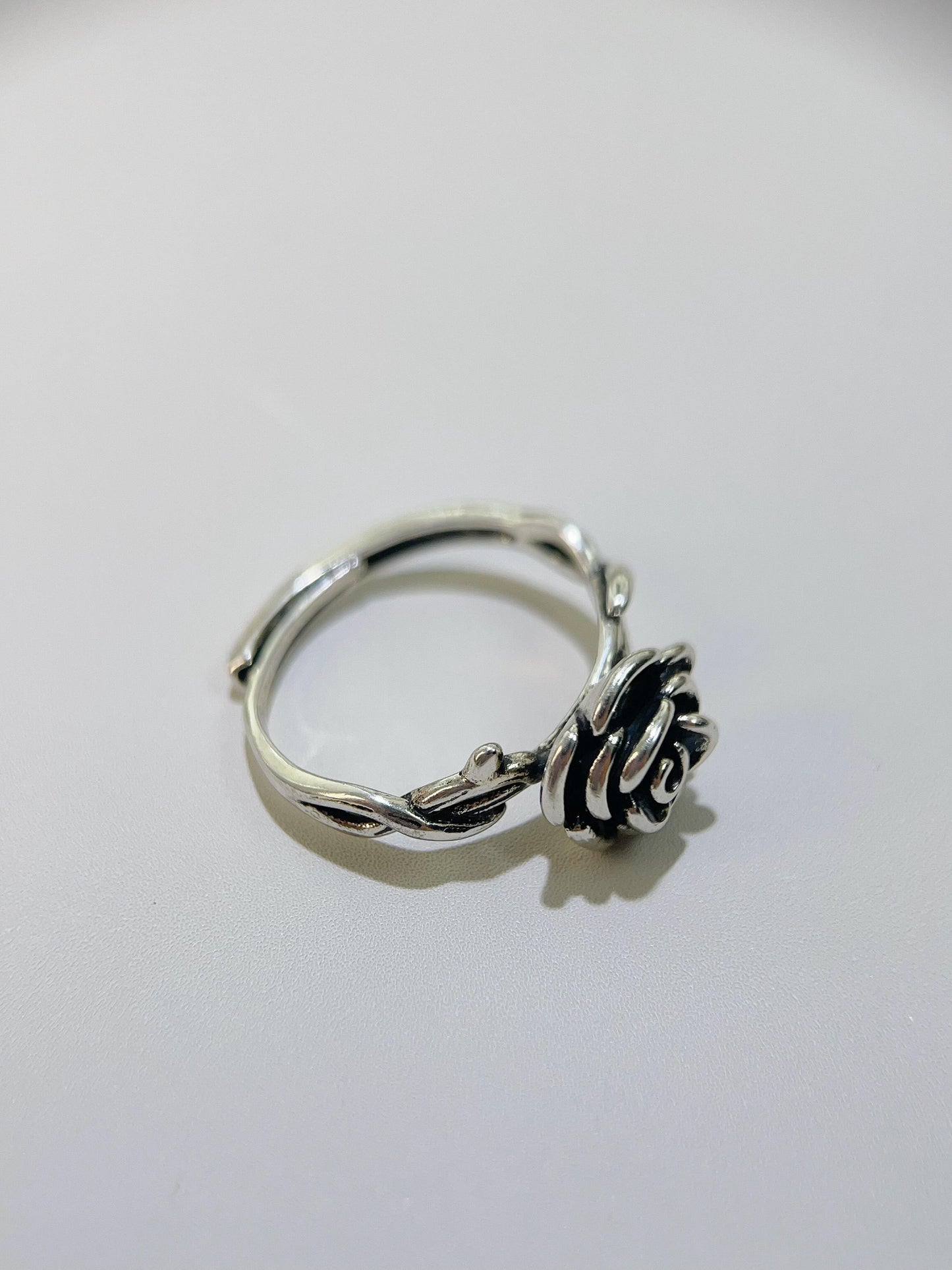 Antique Silver Rose Ring