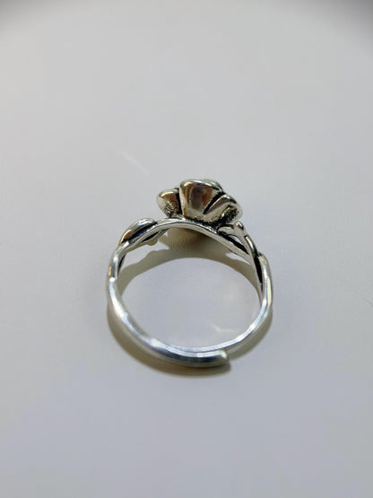 Antique Silver Rose Ring