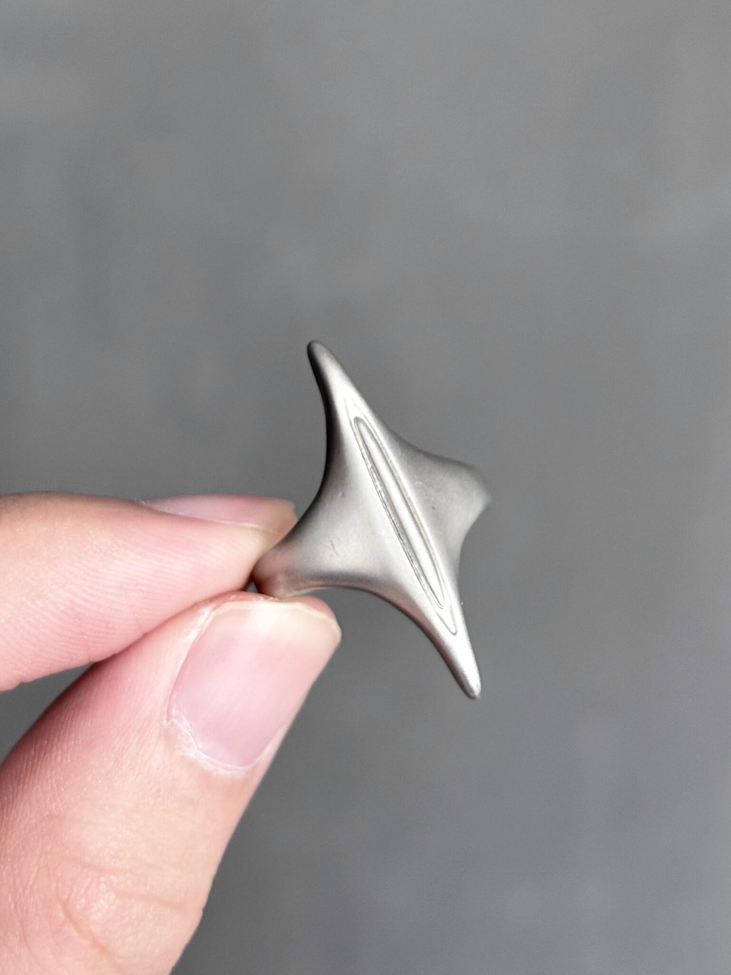 Silver Spaceship Adjustable Ring