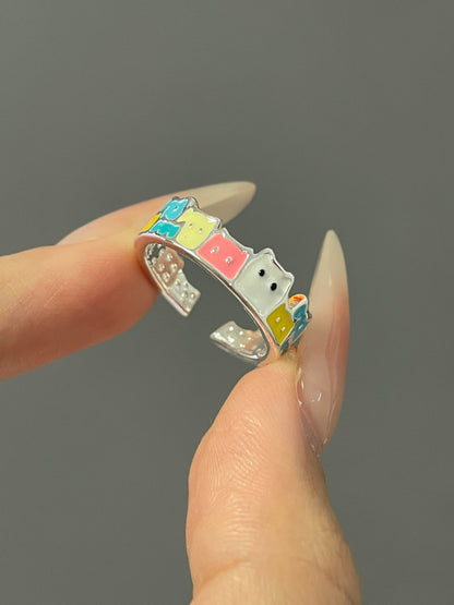 Cotton Candy Cat Ring