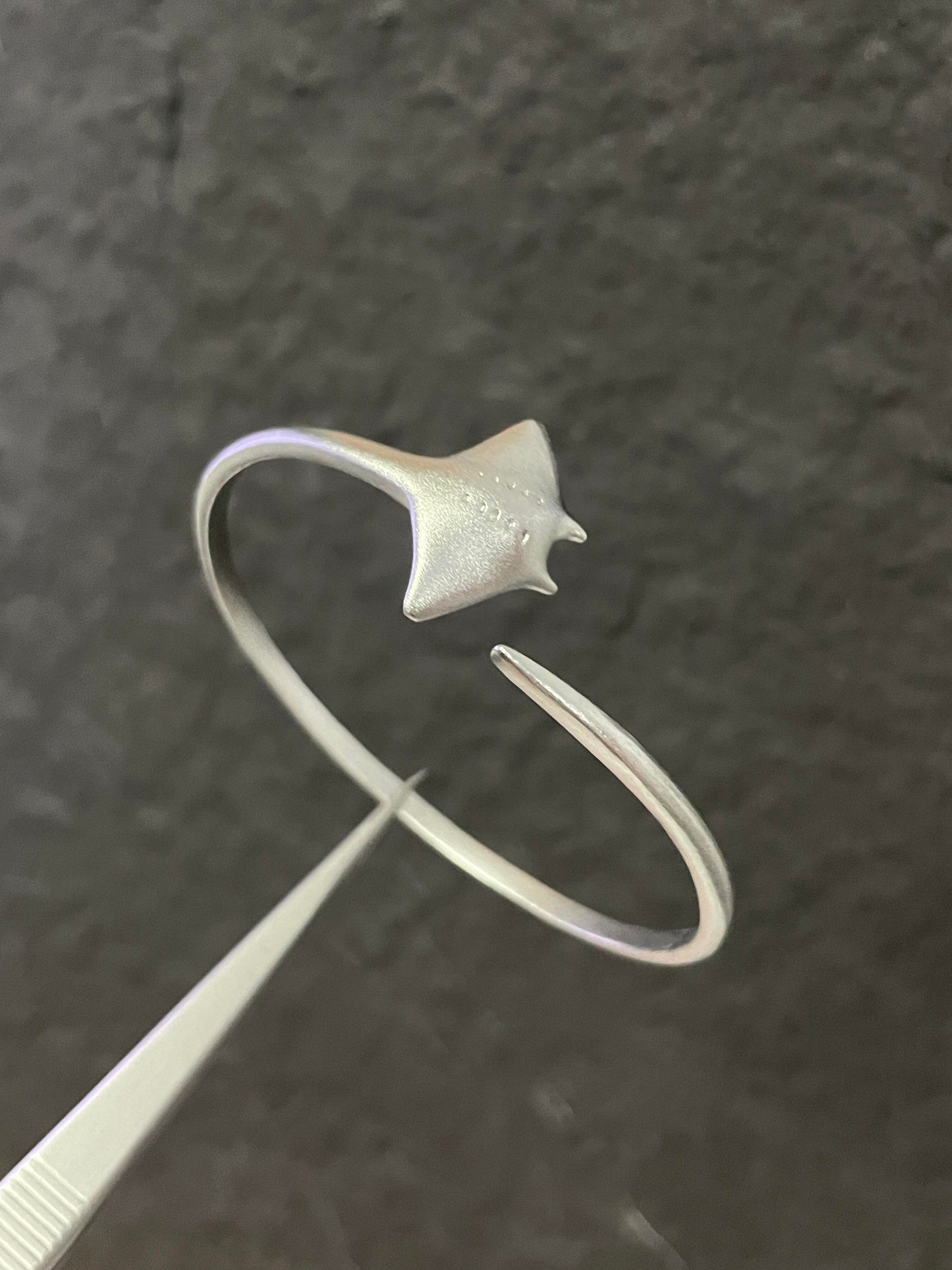 Sterling Silver Manta Ray Cuff