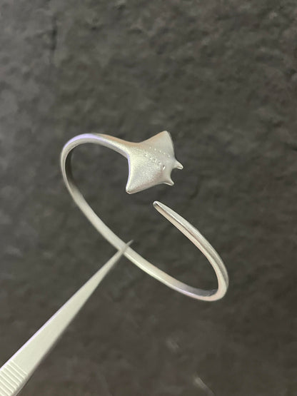 Sterling Silver Manta Ray Cuff