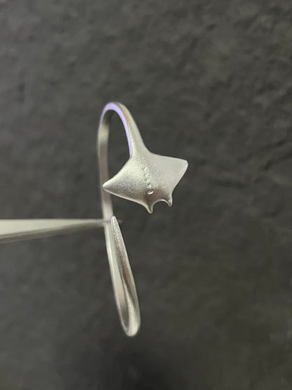 Sterling Silver Manta Ray Cuff