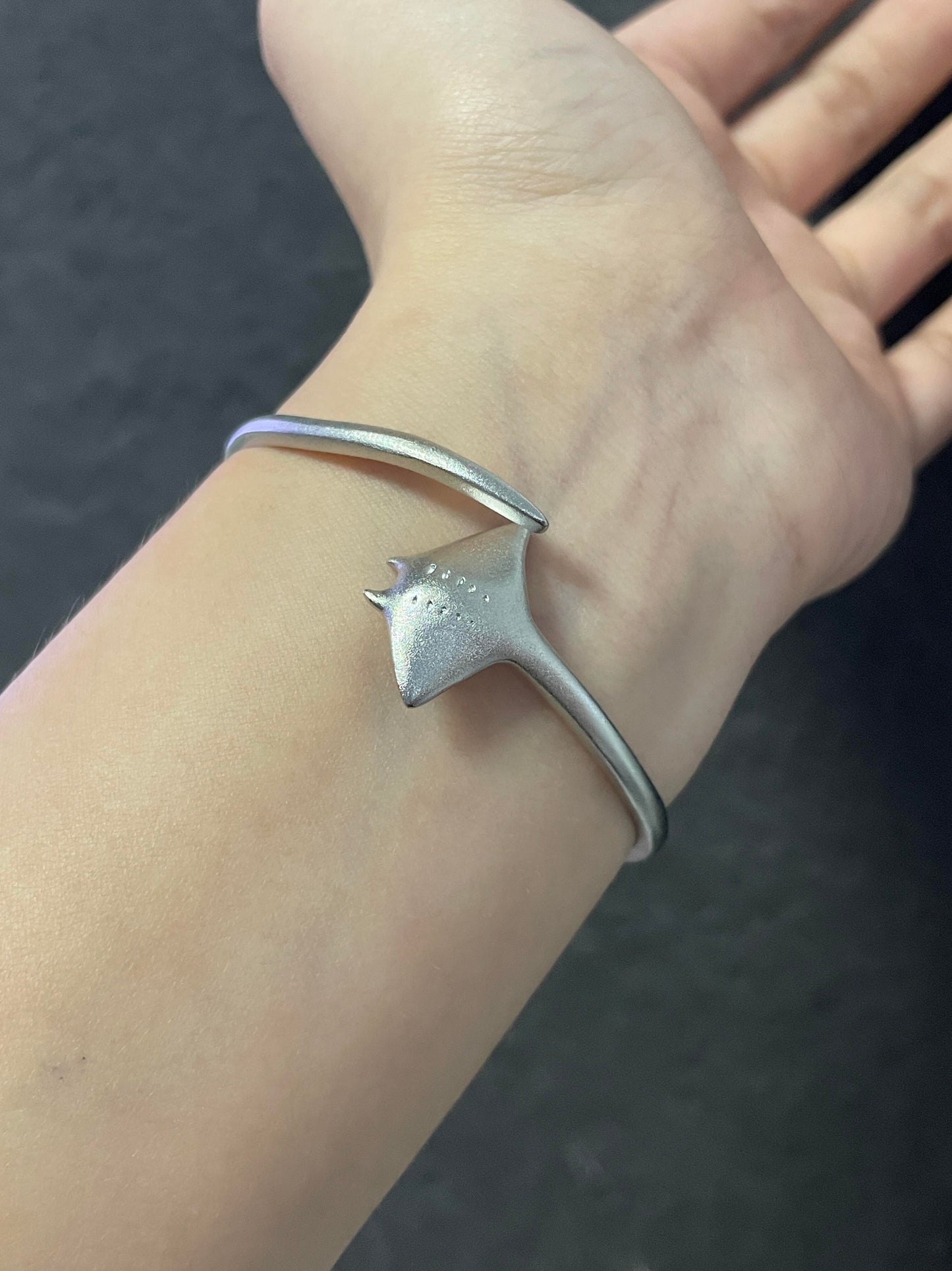 Sterling Silver Manta Ray Cuff