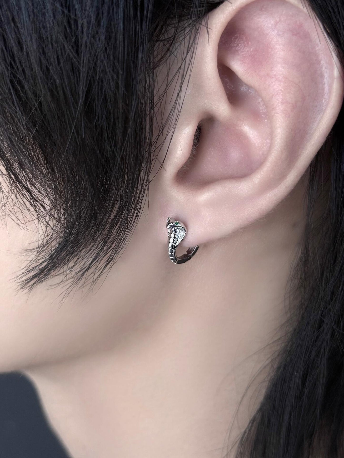 Venom Cobra Hoop Earrings