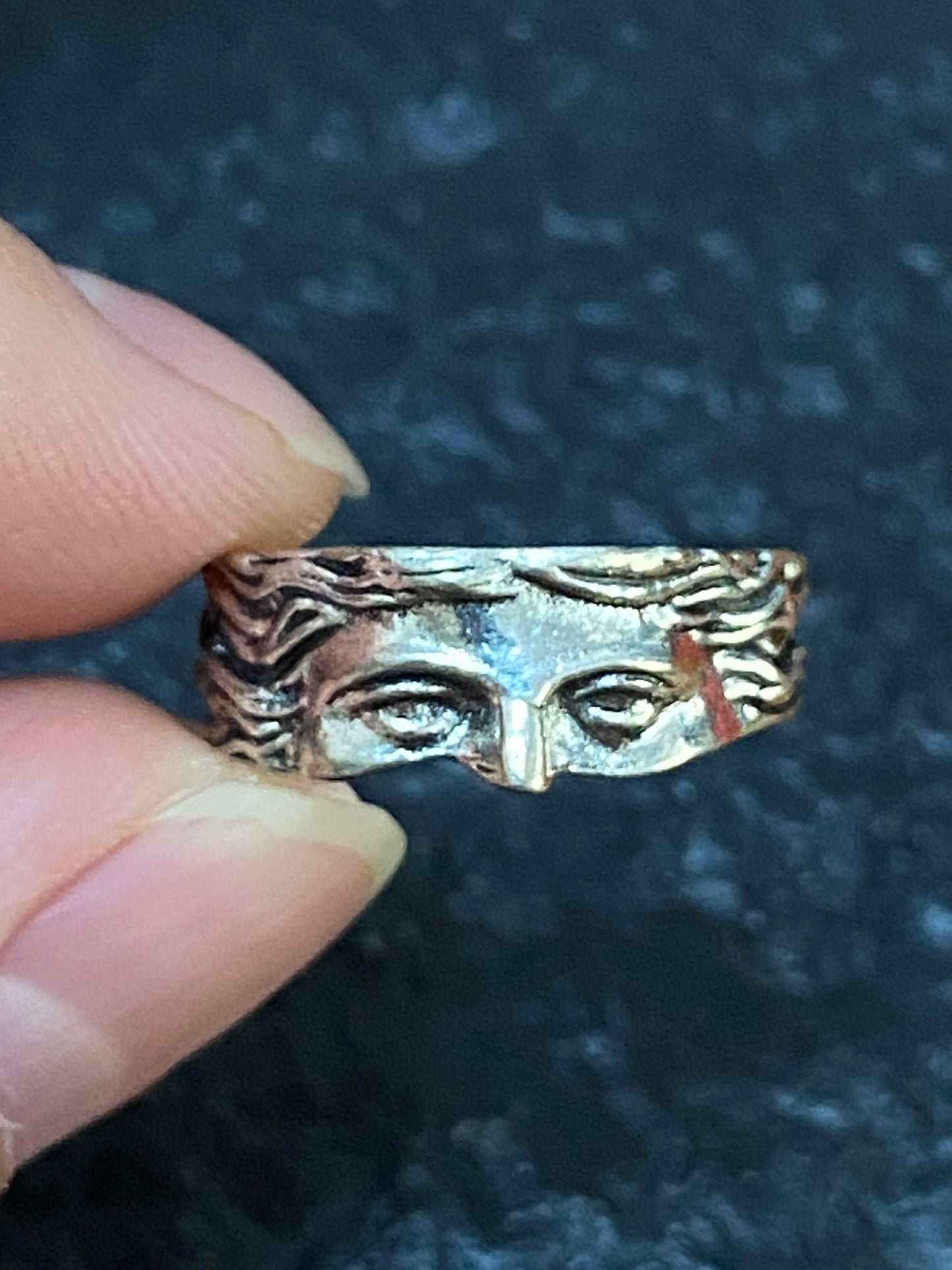 Antique Goddess Face Ring