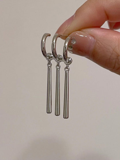 Triple Blade Hoop Earrings