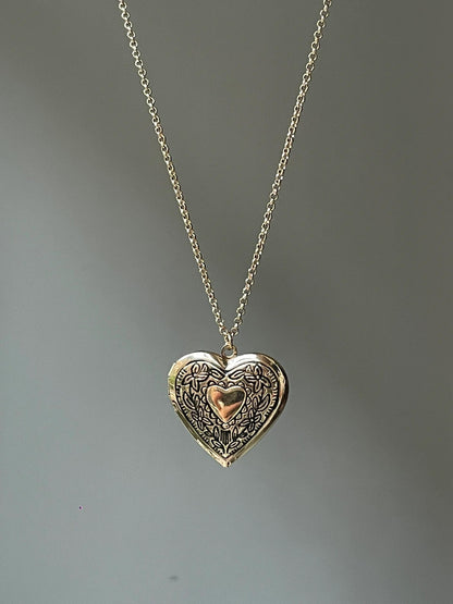 Gold & Silver Vintage Locket Necklace