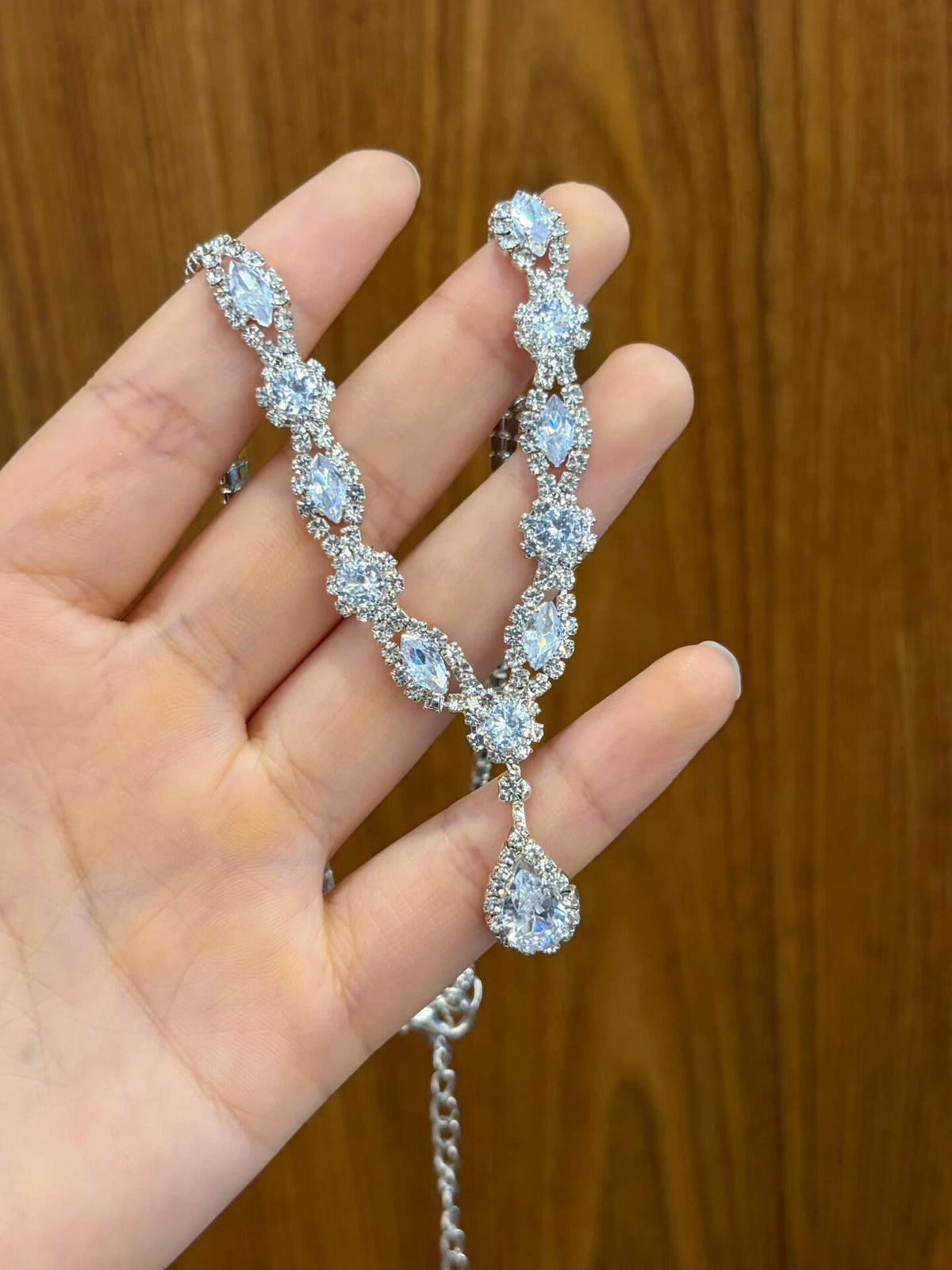 Celeste Crystal Drop Necklace
