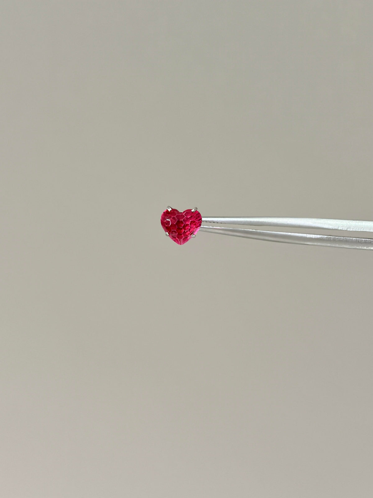 Red Heart Crystal Stud Earrings