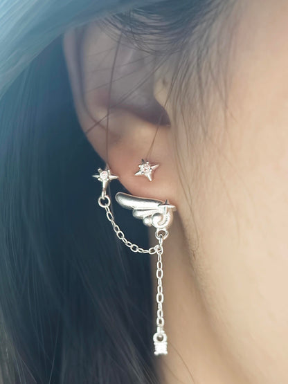 Star Link Wing Earrings